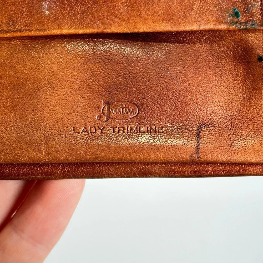 Justin Boots Tan Embossed Leather Card Holder
